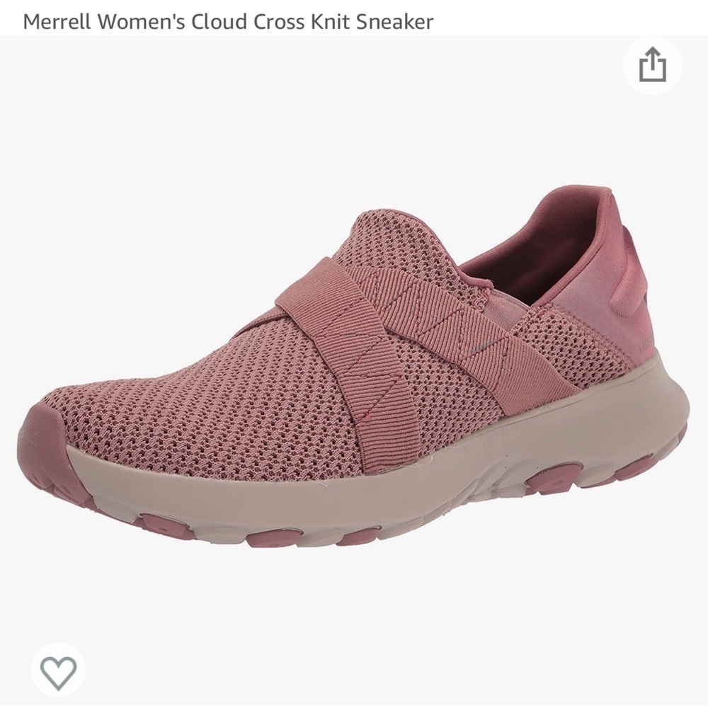 Merrell Women's Knit Slip-On Sneaker in Dusty Rose and Light Taupe